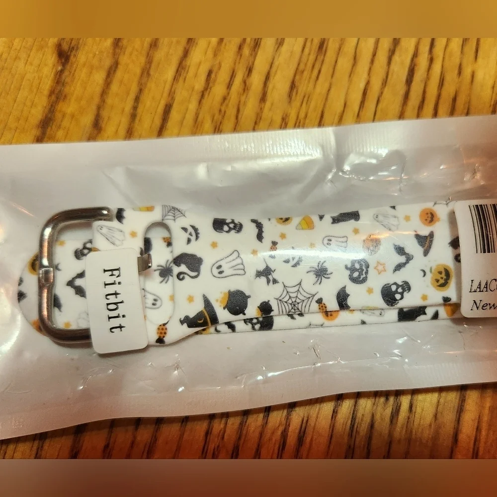 Fitbit Halloween Theme Watch Band Skull Pumpkin Bat Ghost Black Cat Witch Spider